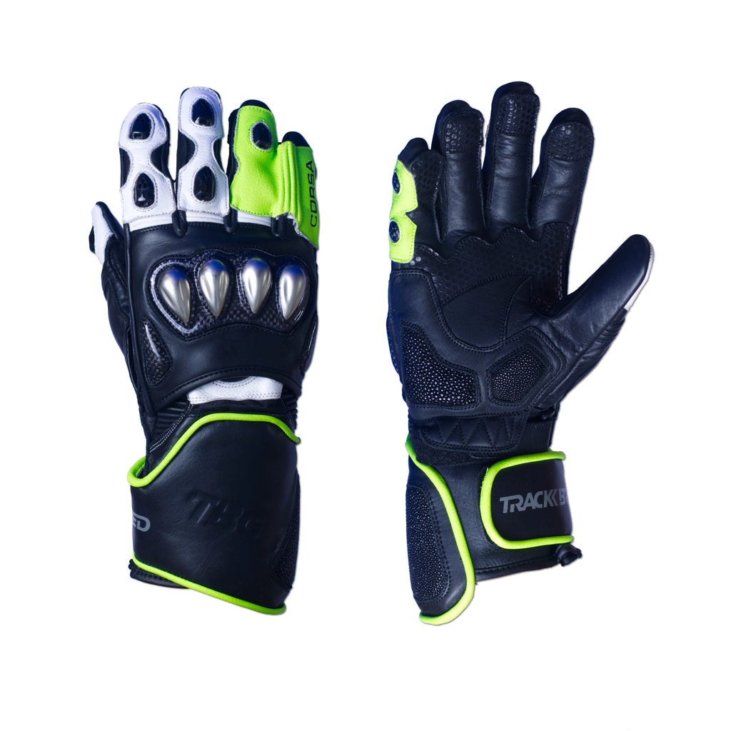 TBG Corsa Racing Gloves Black/Fluro - Main Image