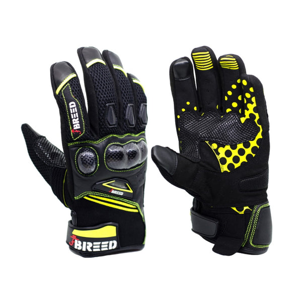 TBG FLAIR Riding Gloves - Fluro Yellow